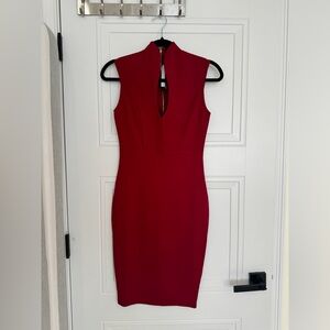 Privy Red Sleeveless Bodycon Dress